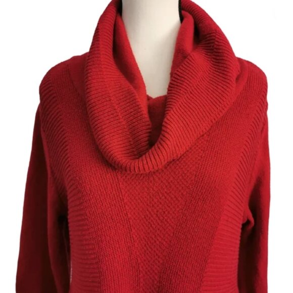 Red Cowl Neck Sweater -Style & Co for Macy's - Picture 2 of 6